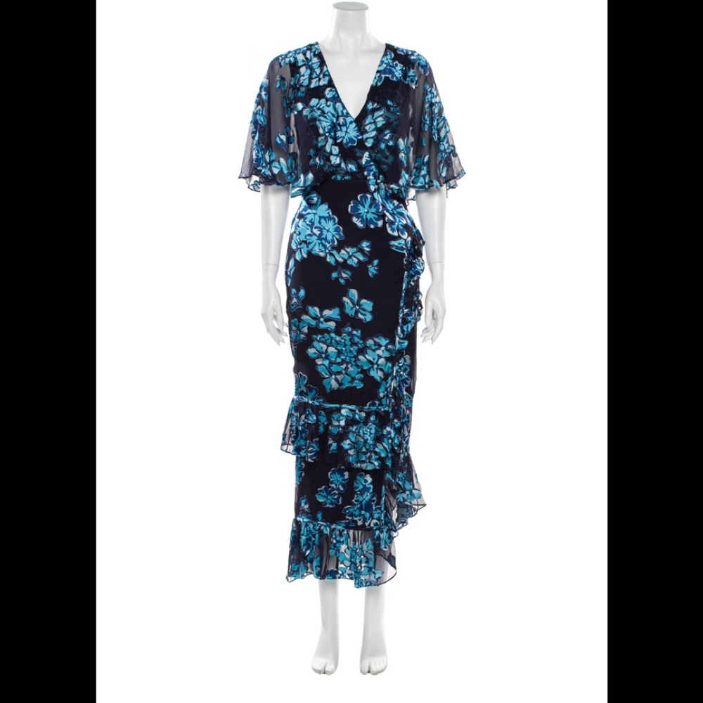 NWT Silk SALONI Midi Dress